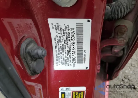 2009 Honda Civic Ex из США, поврежденный, VIN 2HGFA16829H504974